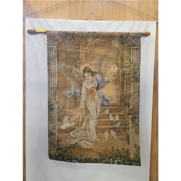 VINTAGE ANGEL WALL HANGING TAPESTRY