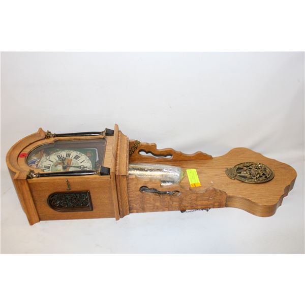 WALL CLOCK MOON WINDMILL SCENE.s