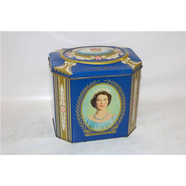 QUEEN ELIZABETH II CORONCTION TIN