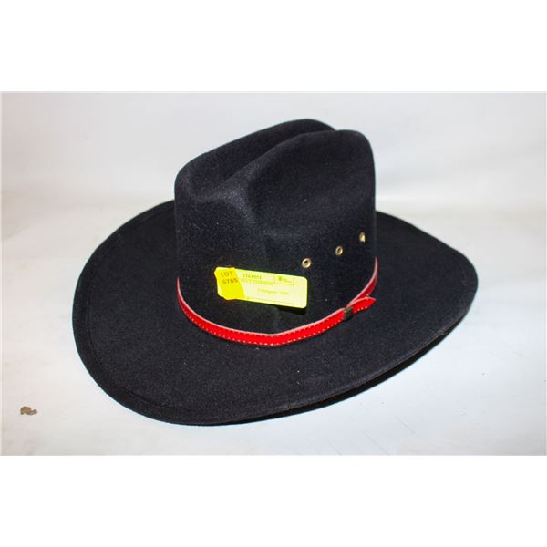 6 5/8 BLACK FELT COWBOY HAT-ESTATE