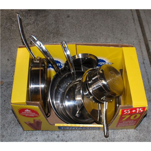 KIRKLAND 10PC COOKING POTS AND PANS SET