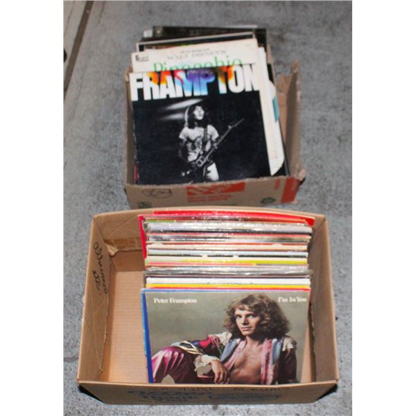 2 BOXES OF VINYL ALBUMS 1 HAS 36 AND 1 HAS 40