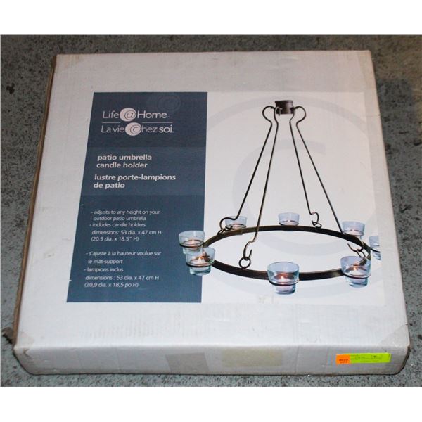 PATIO UMBRELLA CANDLE HOLDER