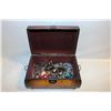 Image 1 : WOOD BOX FULL OF ESTATE JEWELRY-ESTATE