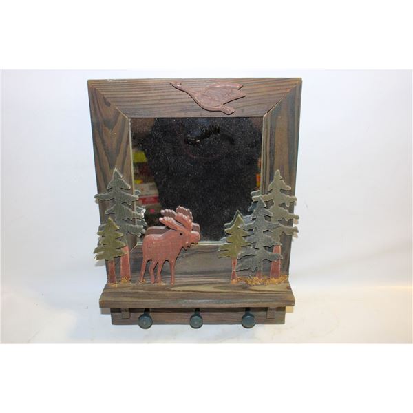 DECORATIVE MIRROR WITH HOOKS
