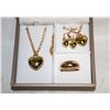 Image 1 : NEW GOLD TONED NECKLACE  ,RING AND EARRING  SET