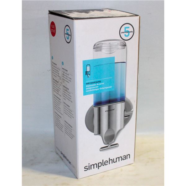 NEW SIMPLEHUMAN 444ML ST. STEEL WALL MOUNT