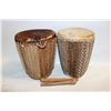 Image 1 : ESTATE VINTAGE HIDE SKIN DRUMS TOGETHER-ESTATE