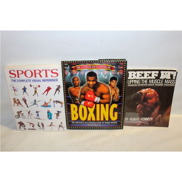 BOX WITH BOXING & BODYBUILDING BOOKS