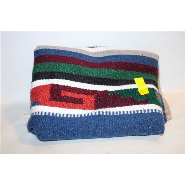 VINTAGE WEAVED NAVAJO BLANKET/RUG-ESTATE