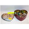 Image 1 : ESTATE VINTAGE JEWELRY IN HEART TIN-ESTATE
