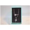 Image 1 : NEW NECKLACE HEART SHAPED & CZ RING SET