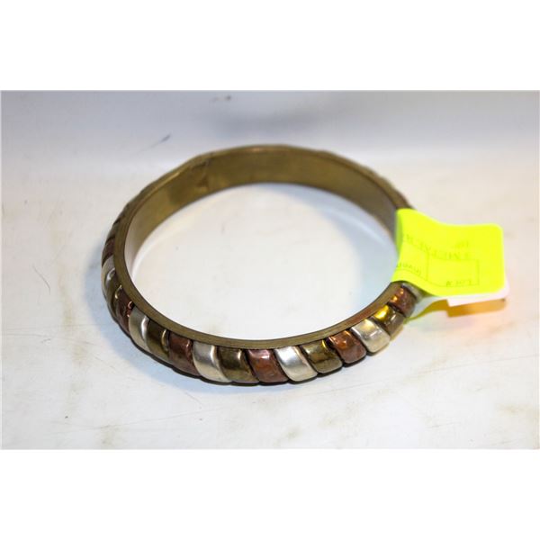 3 METAL BANGLE COPPER, BRASS, 10”