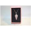 Image 1 : ROSE QUARTZ PENDANT NECKLACE