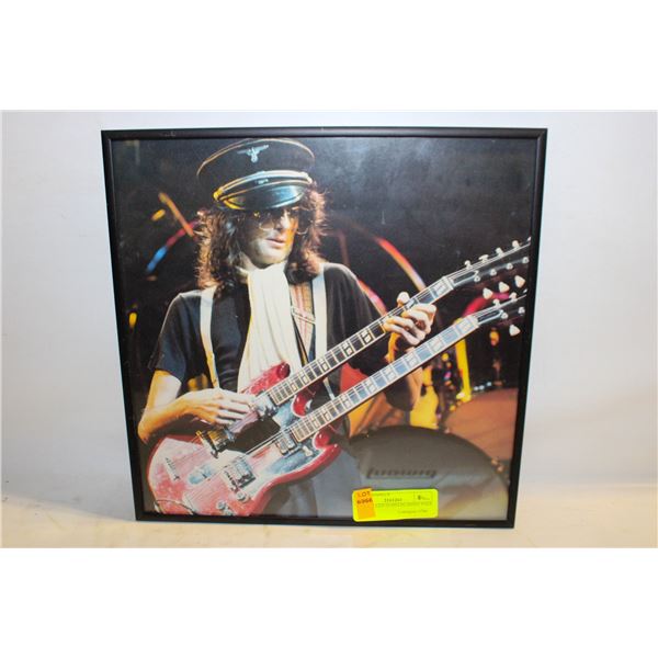 FRAMED LED ZEPPELIN JIMMY PAGE PHOTO