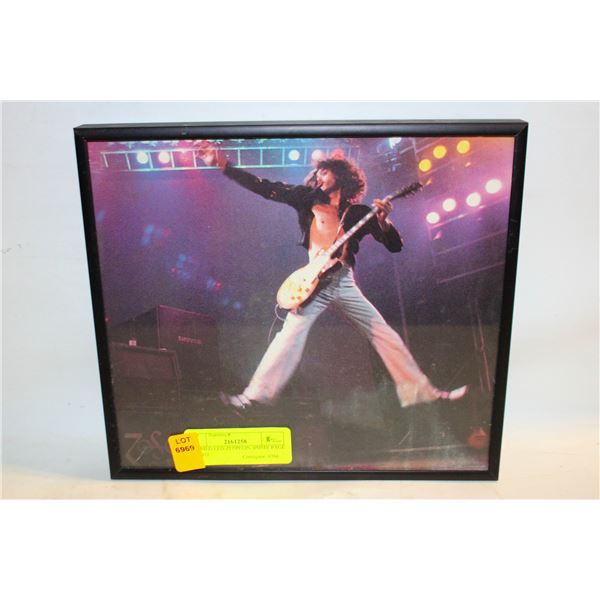 FRAMED LED ZEPPELIN JIMMY PAGE PHOTO