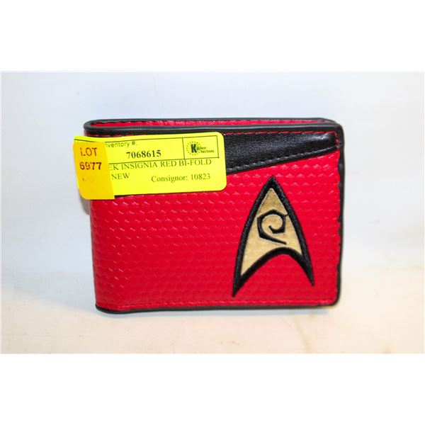 STAR TREK INSIGNIA RED BI-FOLD WALLET NEW