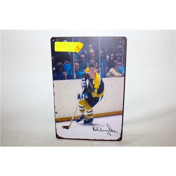 VINTAGE BRUINS' BOBBY ORR SIGN
