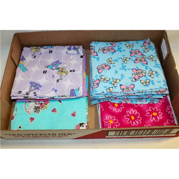 100 SQUARE 6.5"X6.5" FLANNEL QUILT BLOCKS