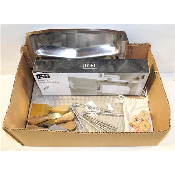 NEW PAPER TOWEL HOLDER + CHEESE KNIVES,