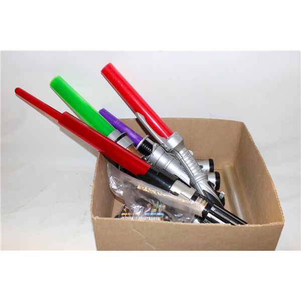LOT OF LIGHT SABERS TOYS FROM EARLY 2000