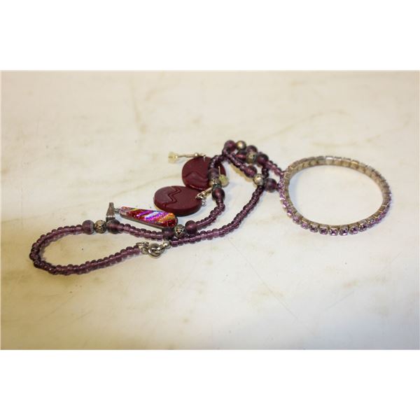 925 STAMPED PENDANT; CLAY EARRINGS; BEADED