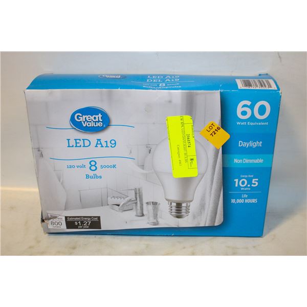 NEW 8PK LED DAYLIGHT BULBS