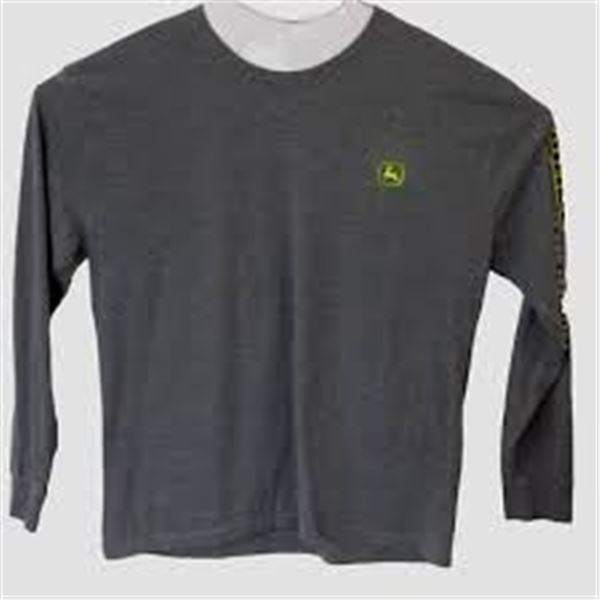 NEW JOHN DEERE GREY LARGE T-SHIRT