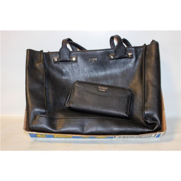 GUESS BLACK PURSE & GUESS WALLET