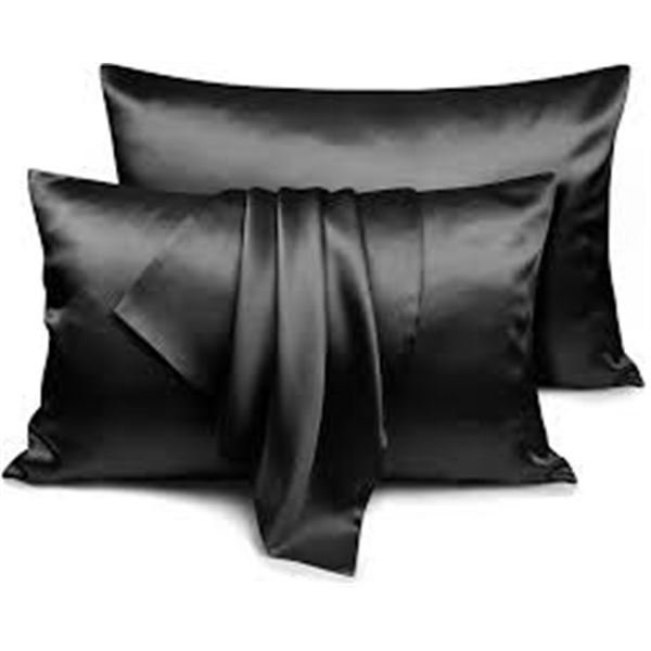 NEW JACIU PURE SILK BLACK PILLOWCASE