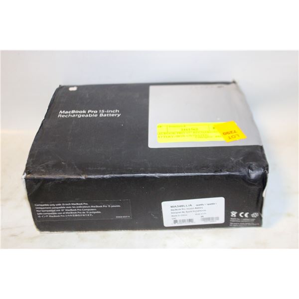 MACBOOK PRO 15" RECHARGABLE BATTERY+BOX UNTESTED