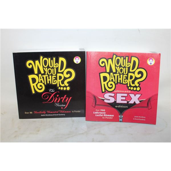 2 DIRTY WOULD YOU RATHER BOOKS