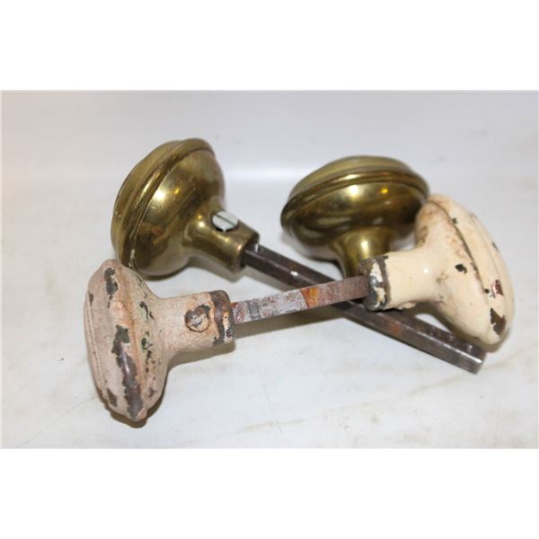 ANTIQUE BRASS DOOR HANDLES