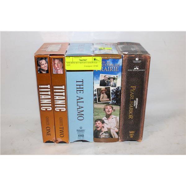 VHS BOX SET MOVIES ASSORTED LOT
