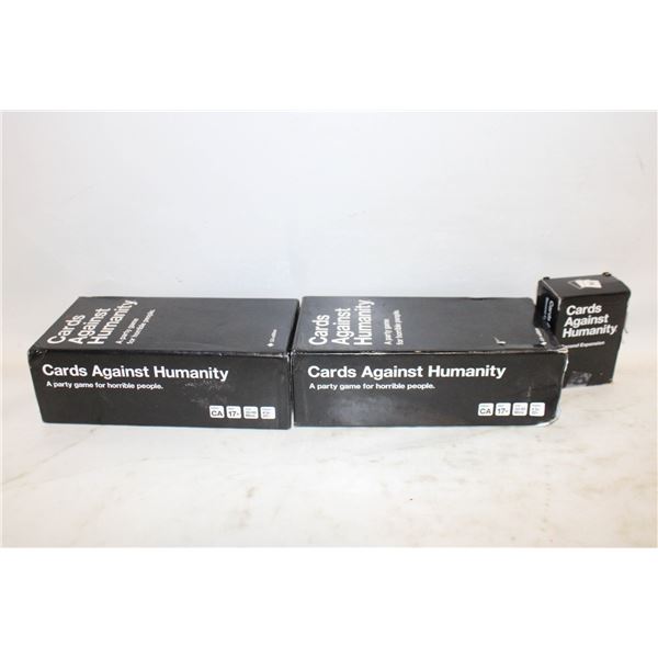 2 CARDS AGAINST HUMANITY SETS WITH EXPANSION PKG