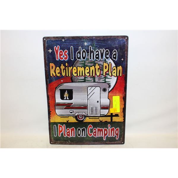 11X17 METAL CAMPING SIGN
