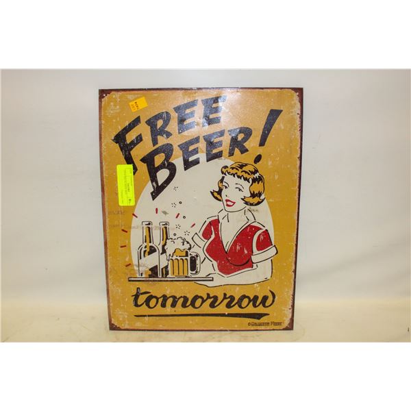 12X16 METAL BEER SIGN