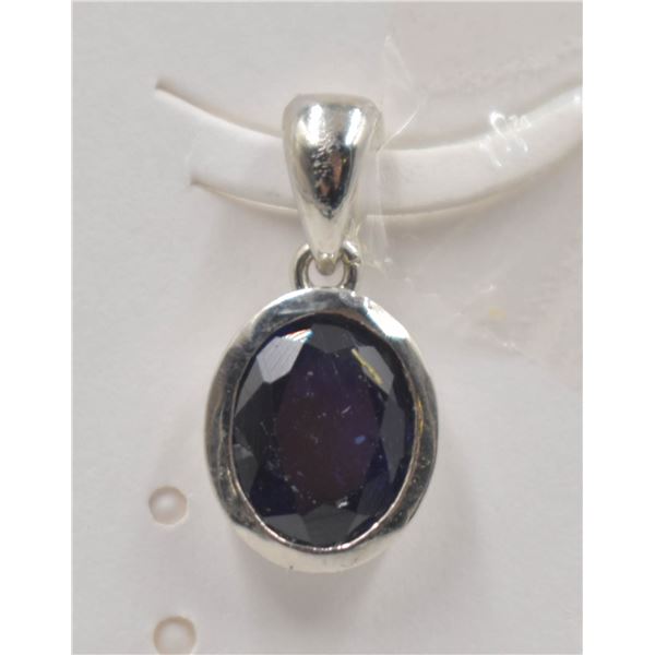 #204-NATURAL BLUE SAPPHIRE PENDANT