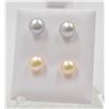 Image 1 : #174-NATURAL AKOYA PEARL STUD EARRING 2PAIR