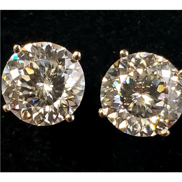 14K WHITE GOLD MOISSANITE(2.4CT) EARRINGS