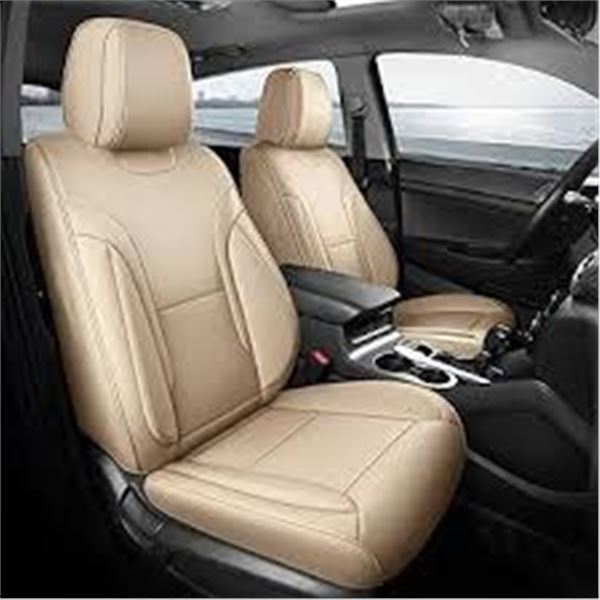 BRAND NEW FEINEPRO LEATHER CAR SEAT COVERS BEIGE