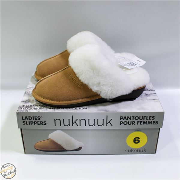 BRAND NEW NUKNUUK SIZE 6 WOMENS SHEEPSKIN/SUEDE