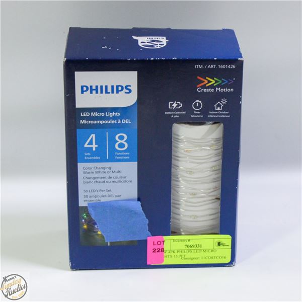 NEW 4PK PHILIPS LED MICRO LIGHTS 15.7FT