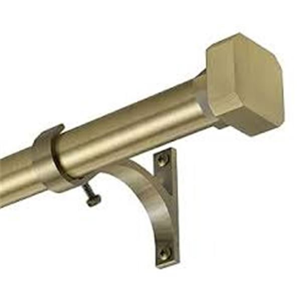 NEW SINGLE CURTAIN RODS 28-48" MODERN DECOR BRONZE