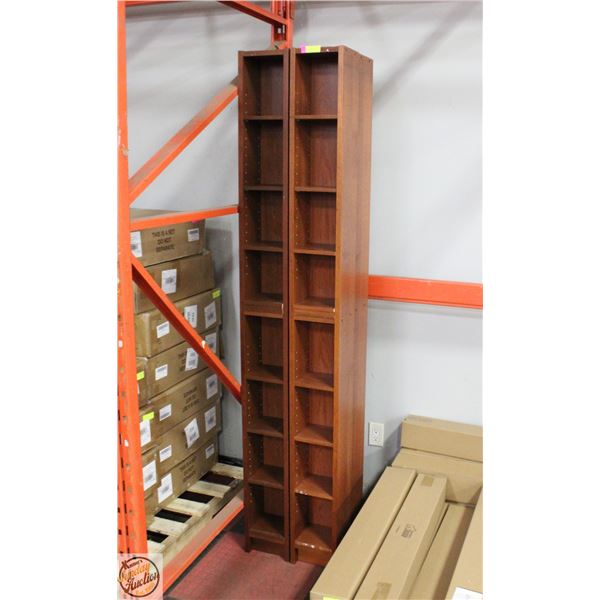4 MEDIA SHELVES WITH 10 ADJUSTABLE