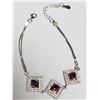 Image 1 : SILVER(5.6G) RUBY (1.5CT) BRACELET