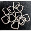 Image 1 : SILVER PACK OF 12 FLOATING HEART PENDANTS