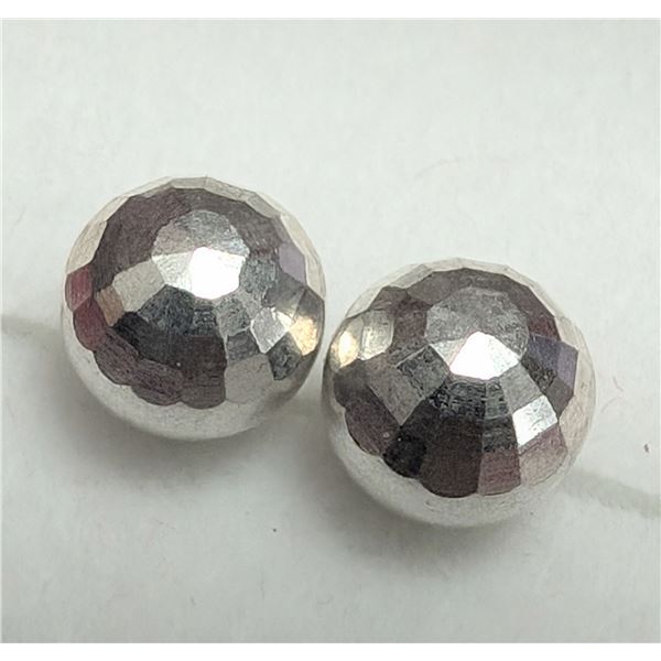 SILVER BALL EARRINGS