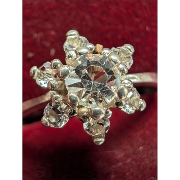 SILVER CZ RING SIZE 7.5