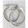 Image 1 : SILVER SMALL HOOP EARRINGS